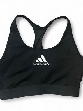 adidas Black Sports Bra with White Logo (NWOT)